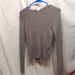 Olivaceous gray ribbed shirt size large
